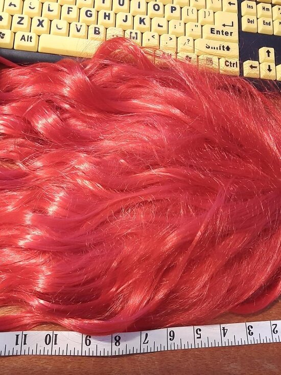 NEW ! Long Hair 18 In Curly Wig Red main image 6